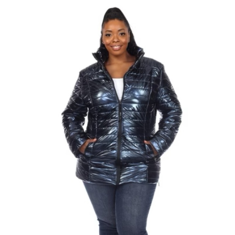 WHITE MARK WOMEN’S METALLIC PUFFER JACKET. 
NWT

A12